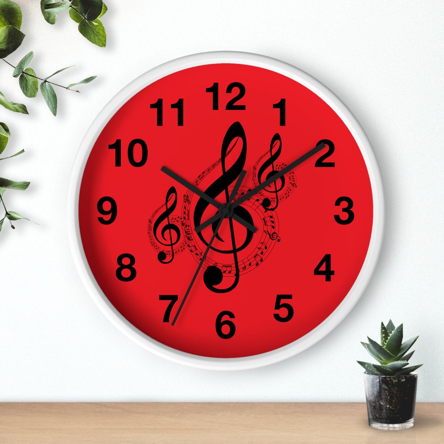 Musical Note Wall Clock - Perfect for Music Lovers, Gift for Musicians