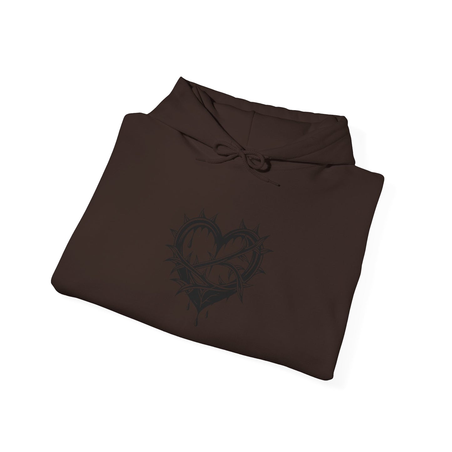 Chic Hooded Sweatshirt with Heart Design - Cozy Streetwear, Perfect Gift for Friends, Casual Style, Empowering Sayings, Unisex Fashion