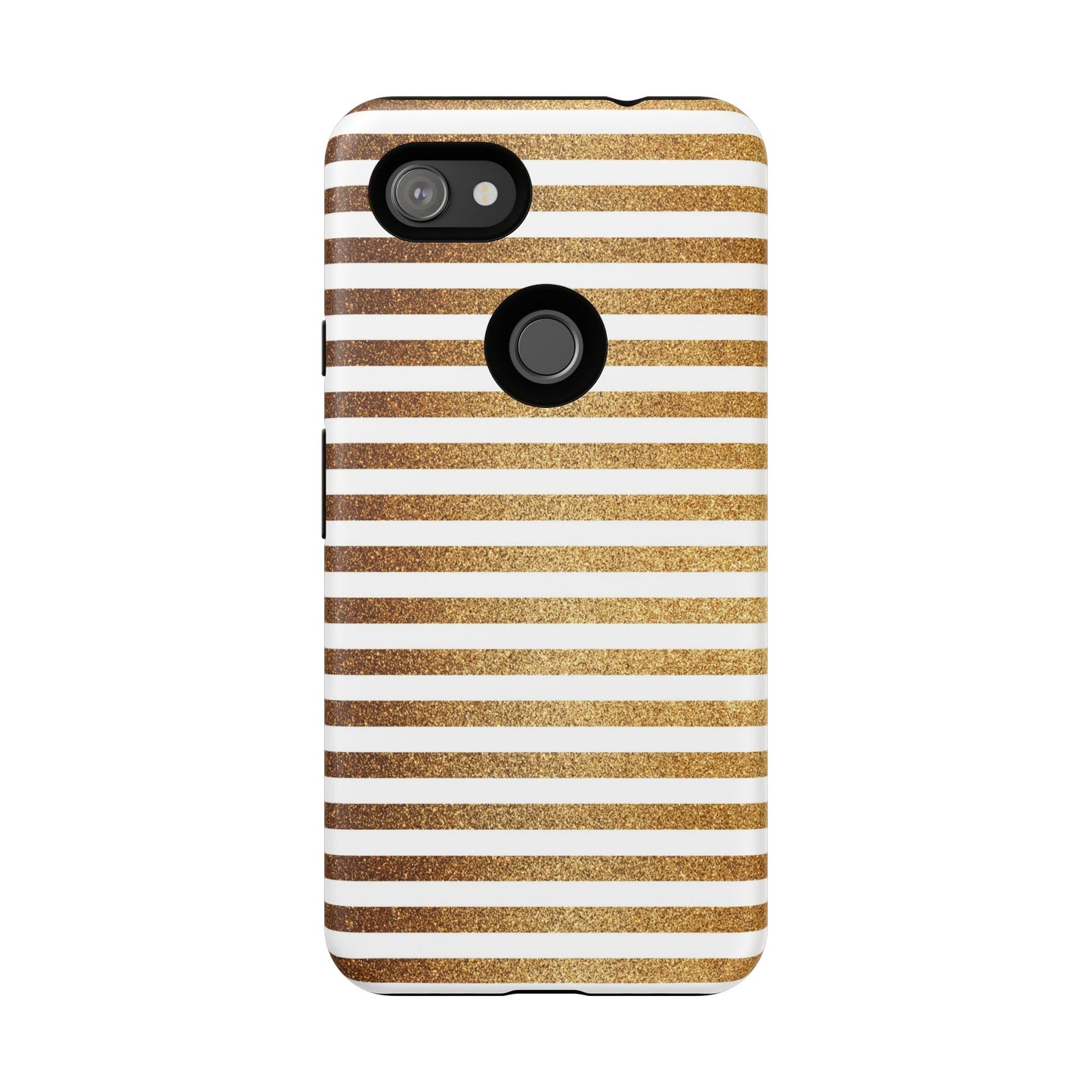 Glamorous Gold Striped Phone Case | Tough Cases, Stylish Phone Cover, Chic Accessories, Gift for Her, Fashionable Tech