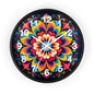 Colorburst Mandala Wall Clock — Vibrant Retro Boho Home Decor