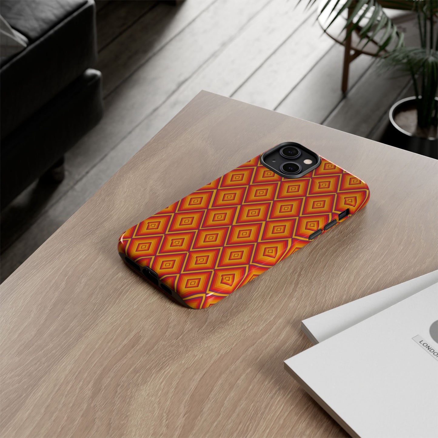 Geometric Phone Case, Tough Cases for Protection, Stylish Smartphone Cover, Vibrant Patterned Phone Accessory, Unique Gift Idea, [...]