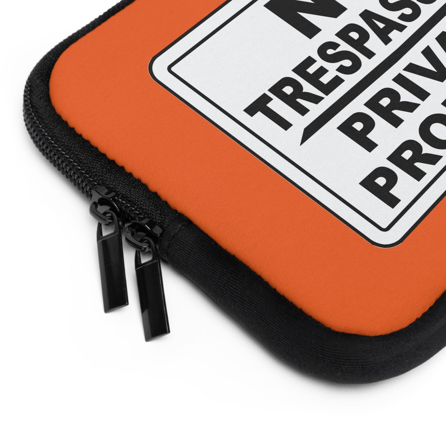 Bold Statement Laptop Sleeve - No Trespassing Design, Tech Accessory, Gift Idea, Modern Decor, Secure Storage