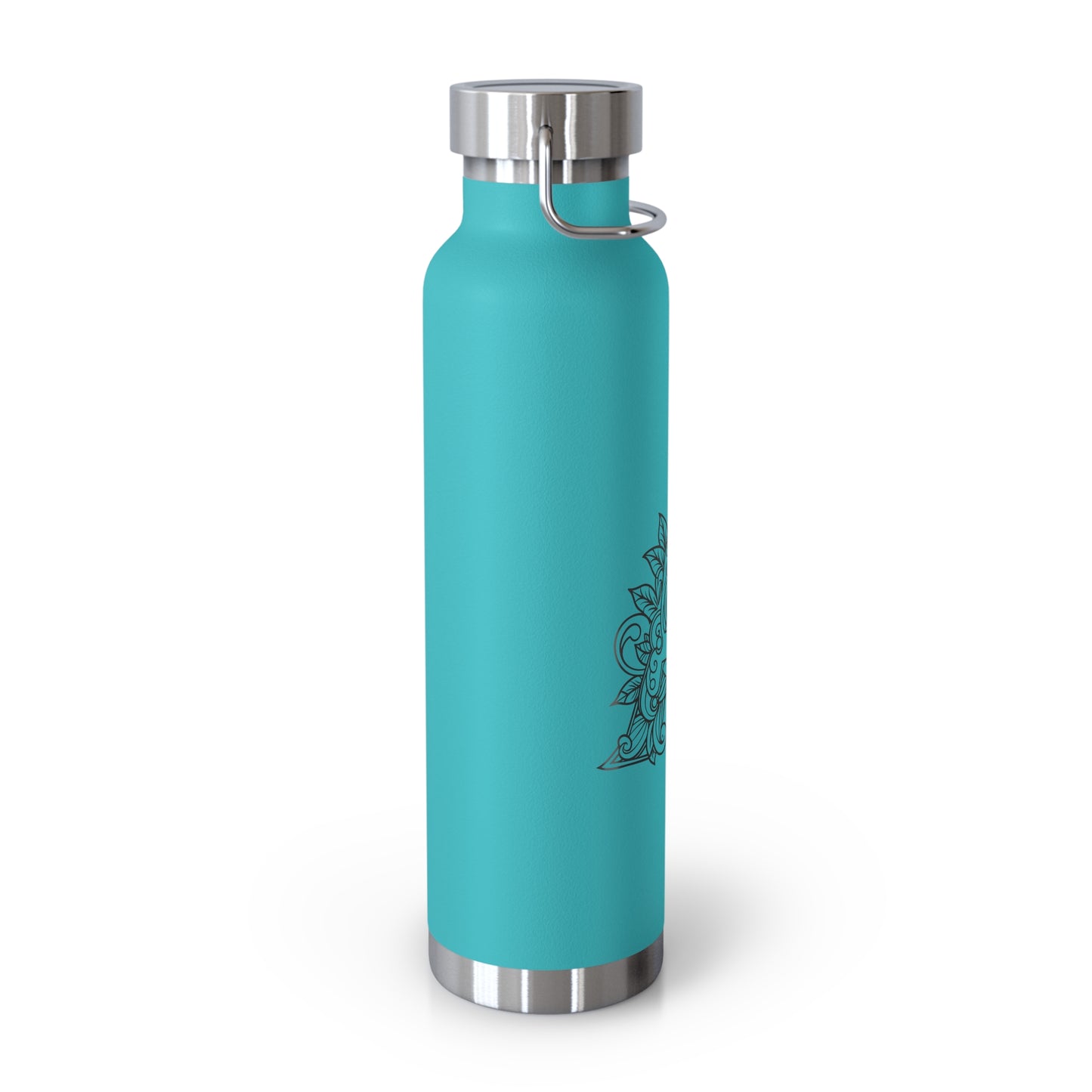 Boho Art Cold Drink Tumbler- Letter A, Personalized Water Bottle, Yoga Gift, Stylish Insulated Flask