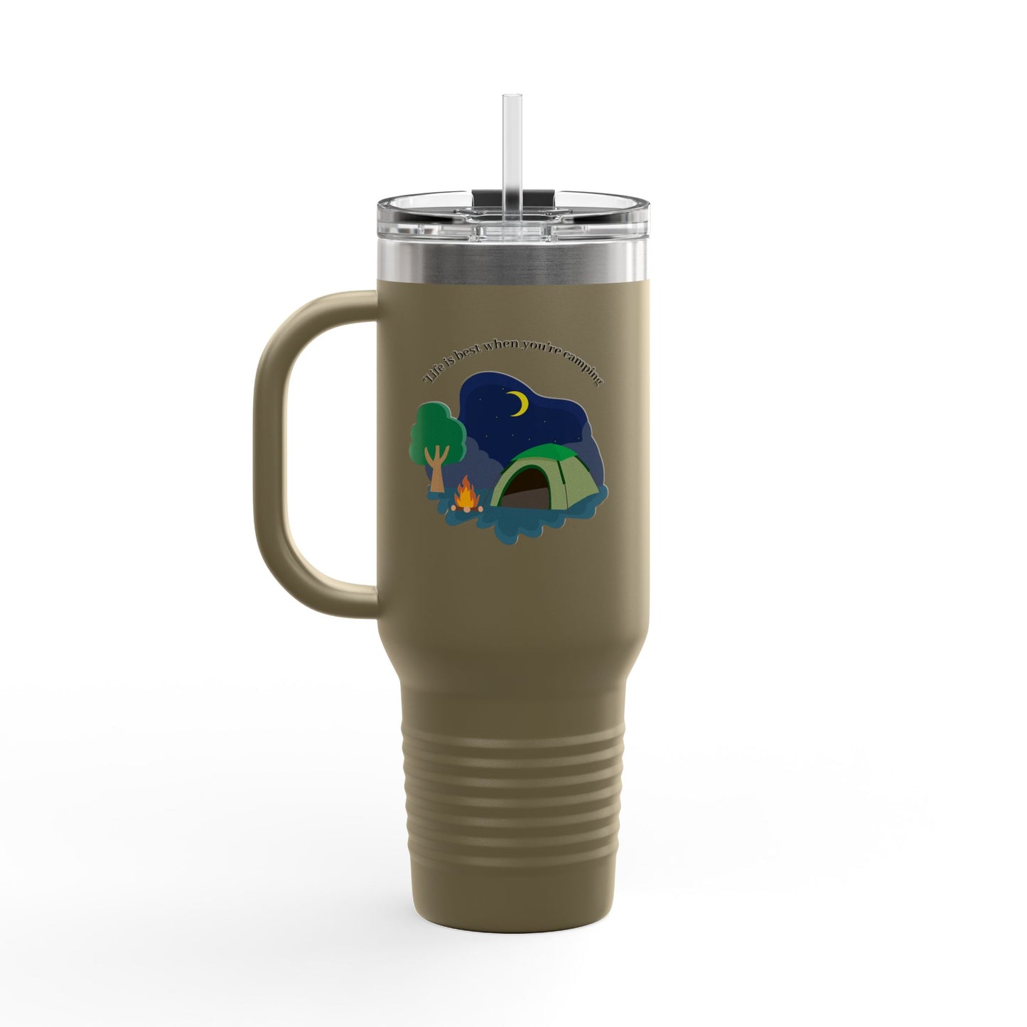 Insulated Travel Mug for Adventurers | 40oz Camping Coffee Mug, Travel Tumbler, Outdoor Drinkware, Gift for Hikers, Nature Lovers