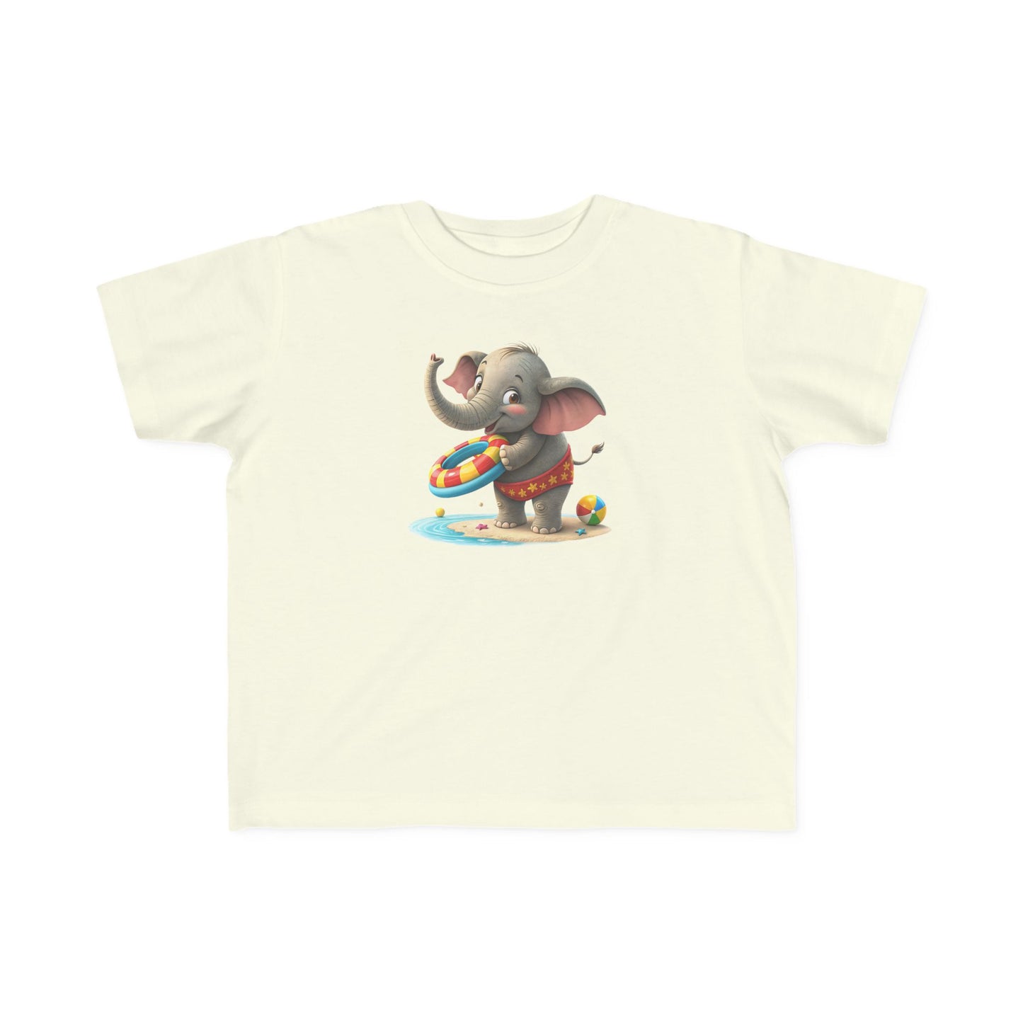 Cute Elephant Toddler Tee, Fun Summer Shirt, Kids Beachwear, Adorable Gift for Ages 2-5, Playful Animal Apparel