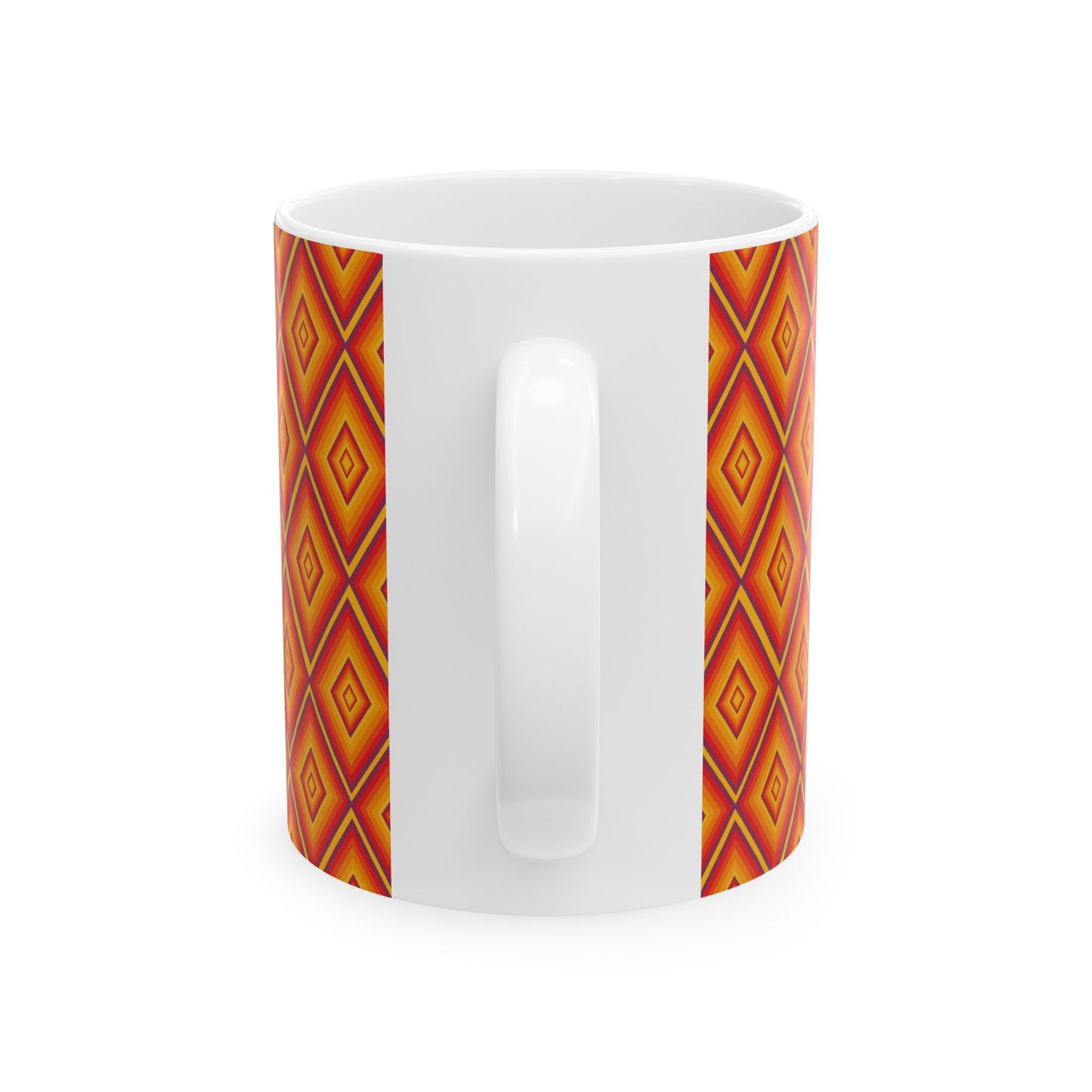 Vibrant Geometric Ceramic Mug - Perfect for Coffee Lovers, Decorative Gift, Kitchen Decor, Birthdays, and Festive Occasions