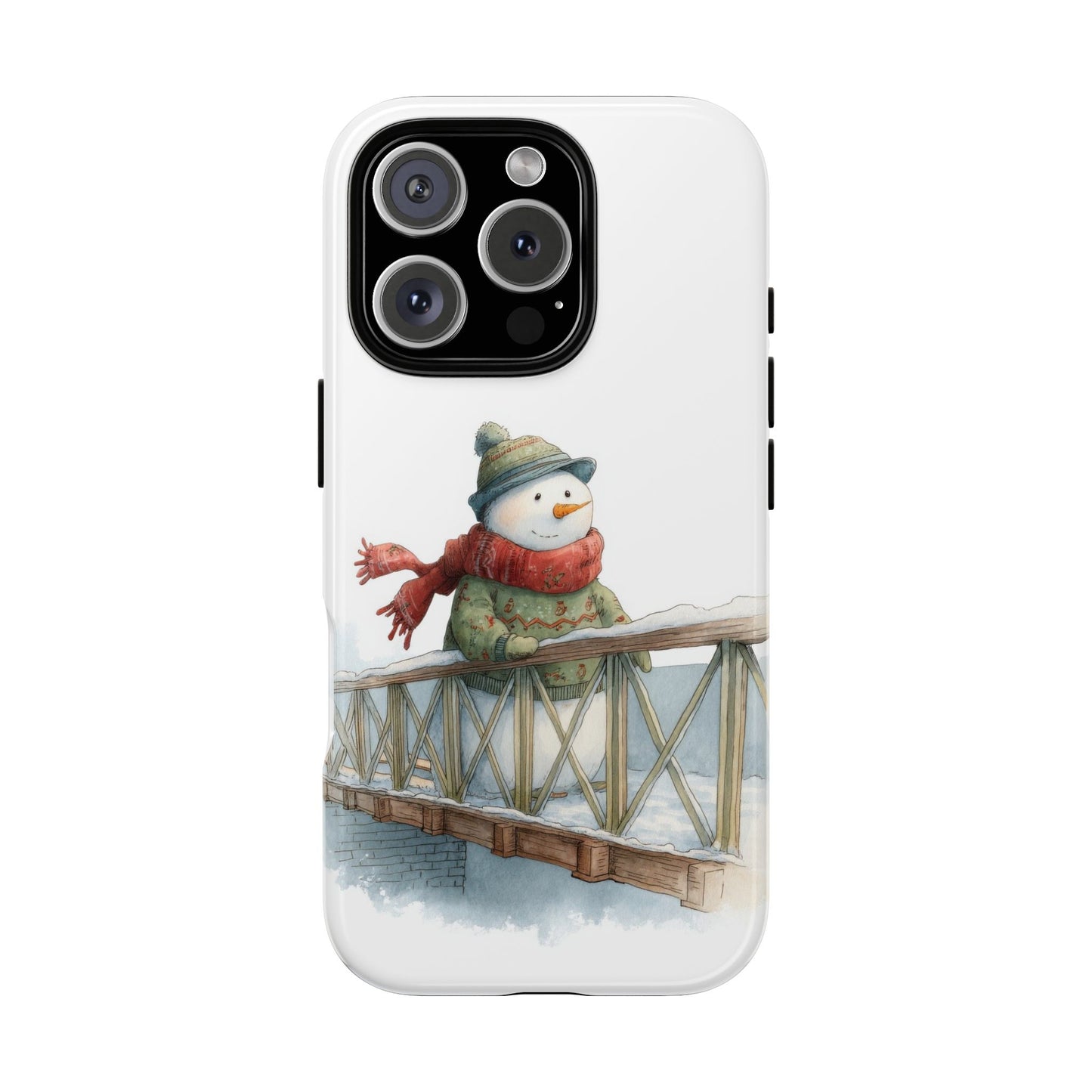 Snowman Phone Case – Winter Holiday Gift, Cute Snowman Design, Winter Accessories, Protective Phone Case, Unique Christmas Present
