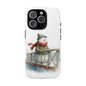 Snowman Phone Case – Winter Holiday Gift, Cute Snowman Design, Winter Accessories, Protective Phone Case, Unique Christmas Present