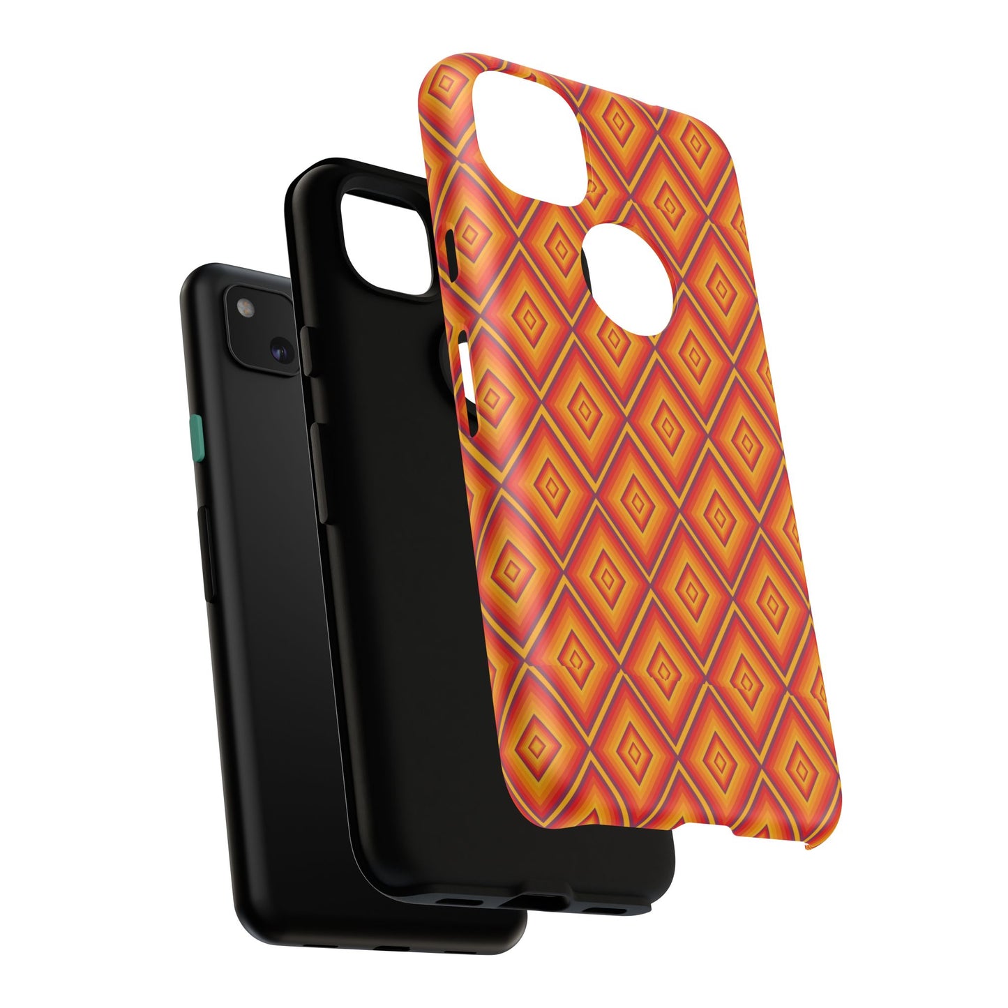Geometric Phone Case, Tough Cases for Protection, Stylish Smartphone Cover, Vibrant Patterned Phone Accessory, Unique Gift Idea, [...]