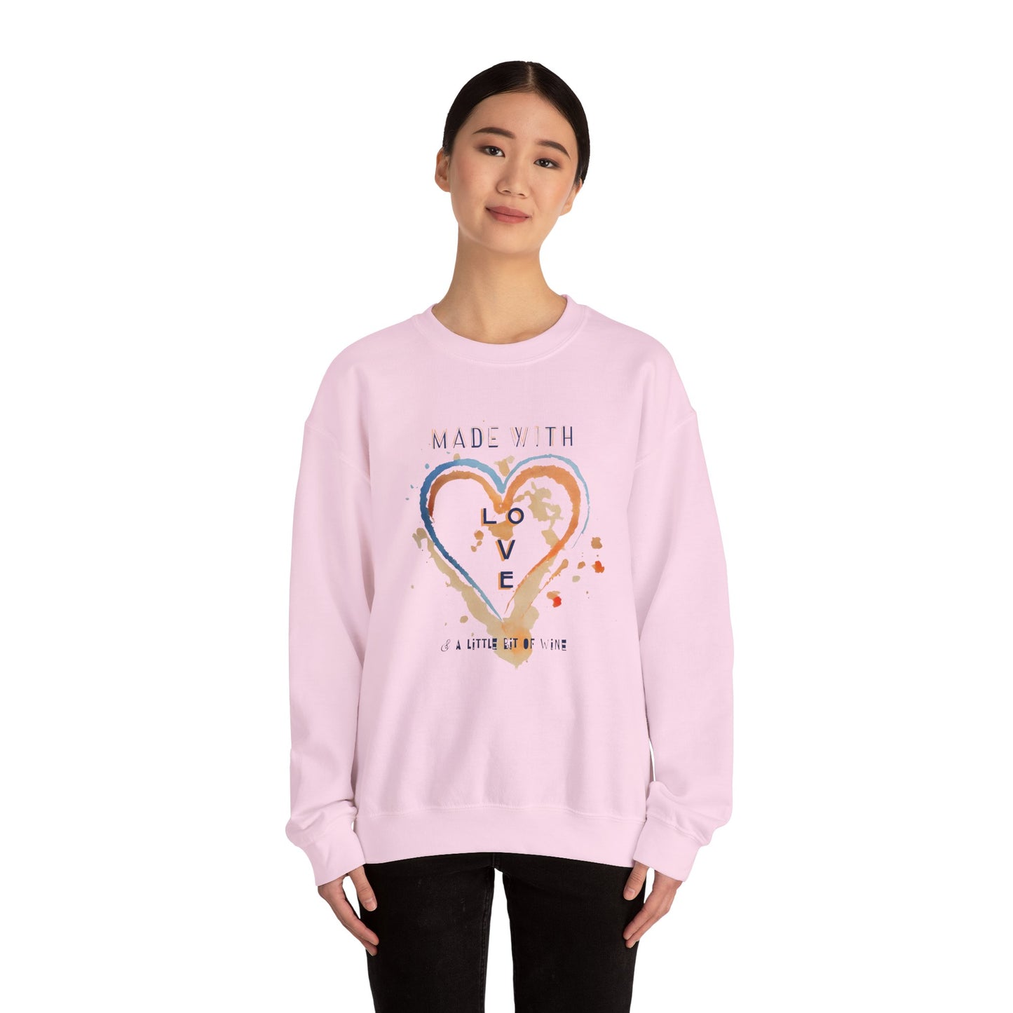 Made with Love Sweatshirt | Cozy Unisex Crewneck | Gift for Everyone | Perfect for Valentine’s Day, Birthdays, or Casual Wear