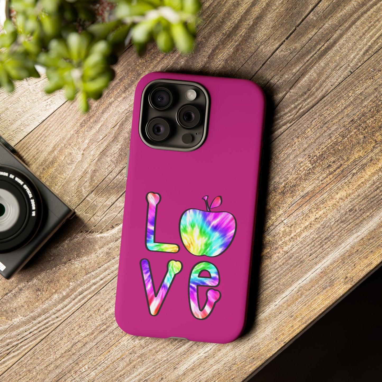 Colorful Love Phone Case, Tough Cases for iPhone, Cute Phone Accessory, Gift for Her, Summer Vibe Phone Cover