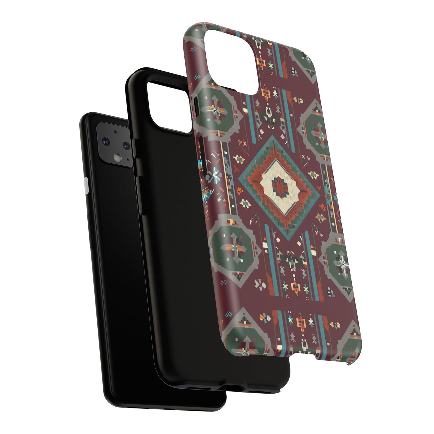 Tribal Pattern Phone Case - Boho Chic, Tough Durable Cover, Stylish Tech Accessory, Gift for Him/Her, Festival Essentials
