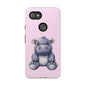 Cute Hippo Phone Case - Tough Cases, Animal Phone Cover, Kawaii Accessories, Gifts for Kids, Unique Tech Gear