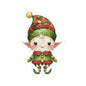 Adorable Christmas Elf Kiss-Cut Stickers, Holiday Decor, Cute Gift for Kids, Laptop or Planner Stickers, Fun Christmas Crafts