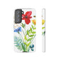 Floral Watercolor Tough Phone Case — Wildflower Bouquet Protective Cover