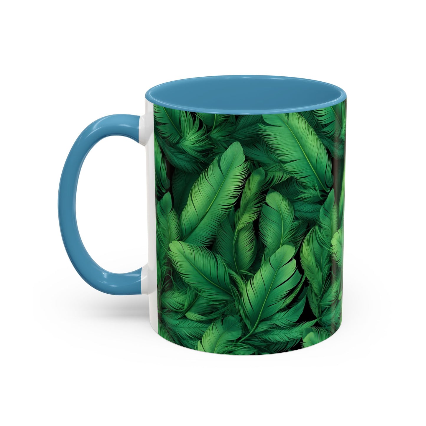 Tropical Leaf Coffee Mug - Green Botanical Drinkware, Ideal Gift for Nature Lovers, Home Decor, Tropical Theme, Eco-Friendly Beverage