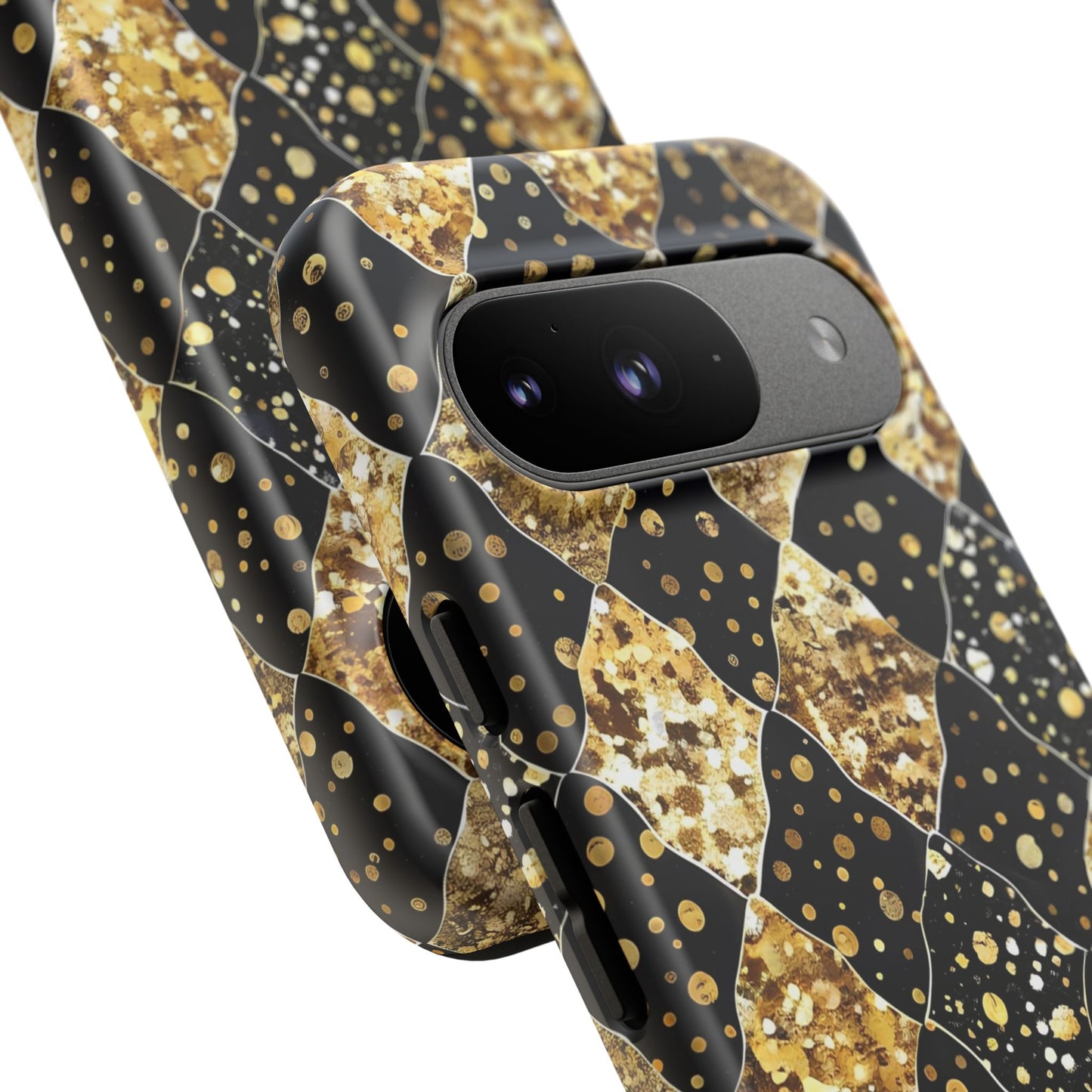 Elegant Gold & Black Phone Case for Tough Protection