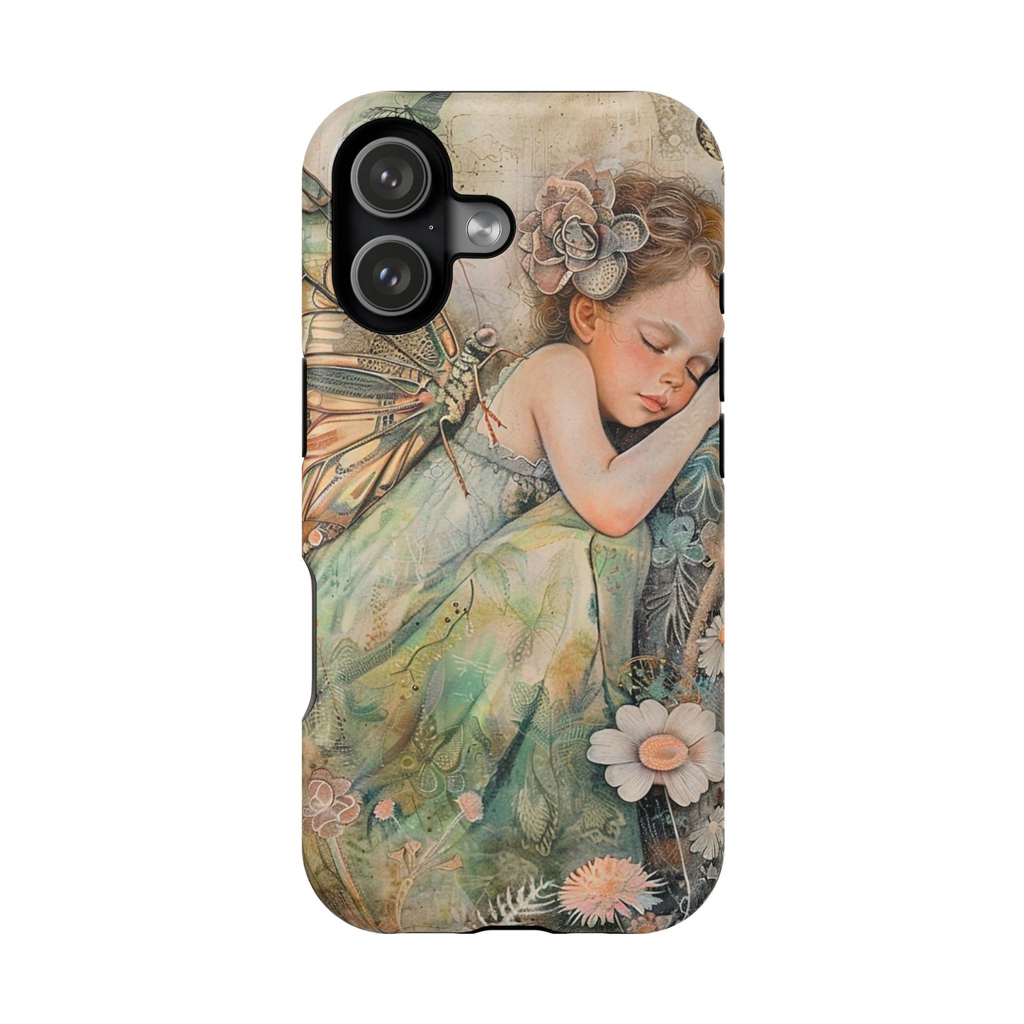 Fairy Sleeping Phone Case — Magnetic Impact-Resistant iPhone Cover