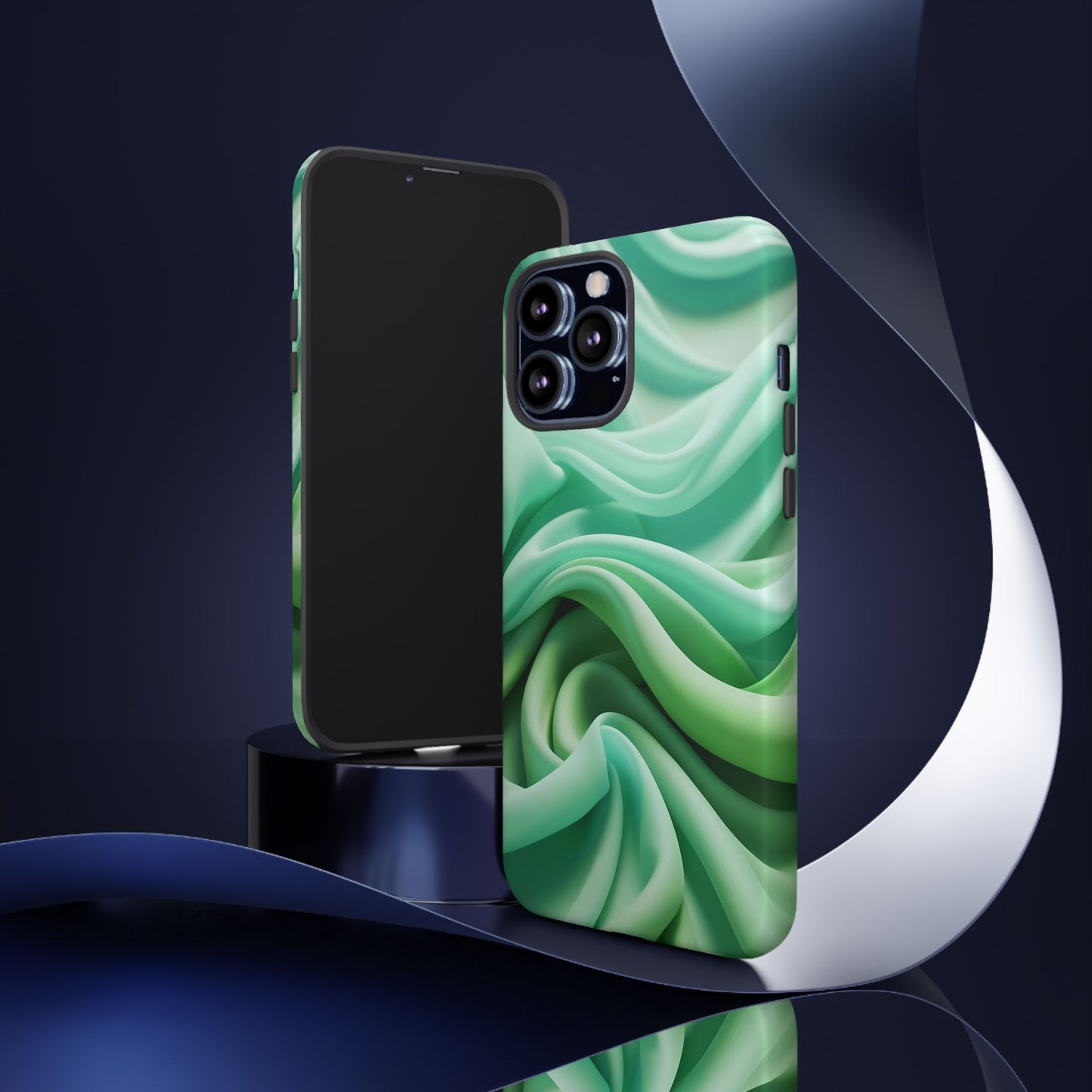 Stylish Phone Case, Tough Case, Green Abstract Design, Cell Phone Cover, Unique Gift, Trendy Accessory