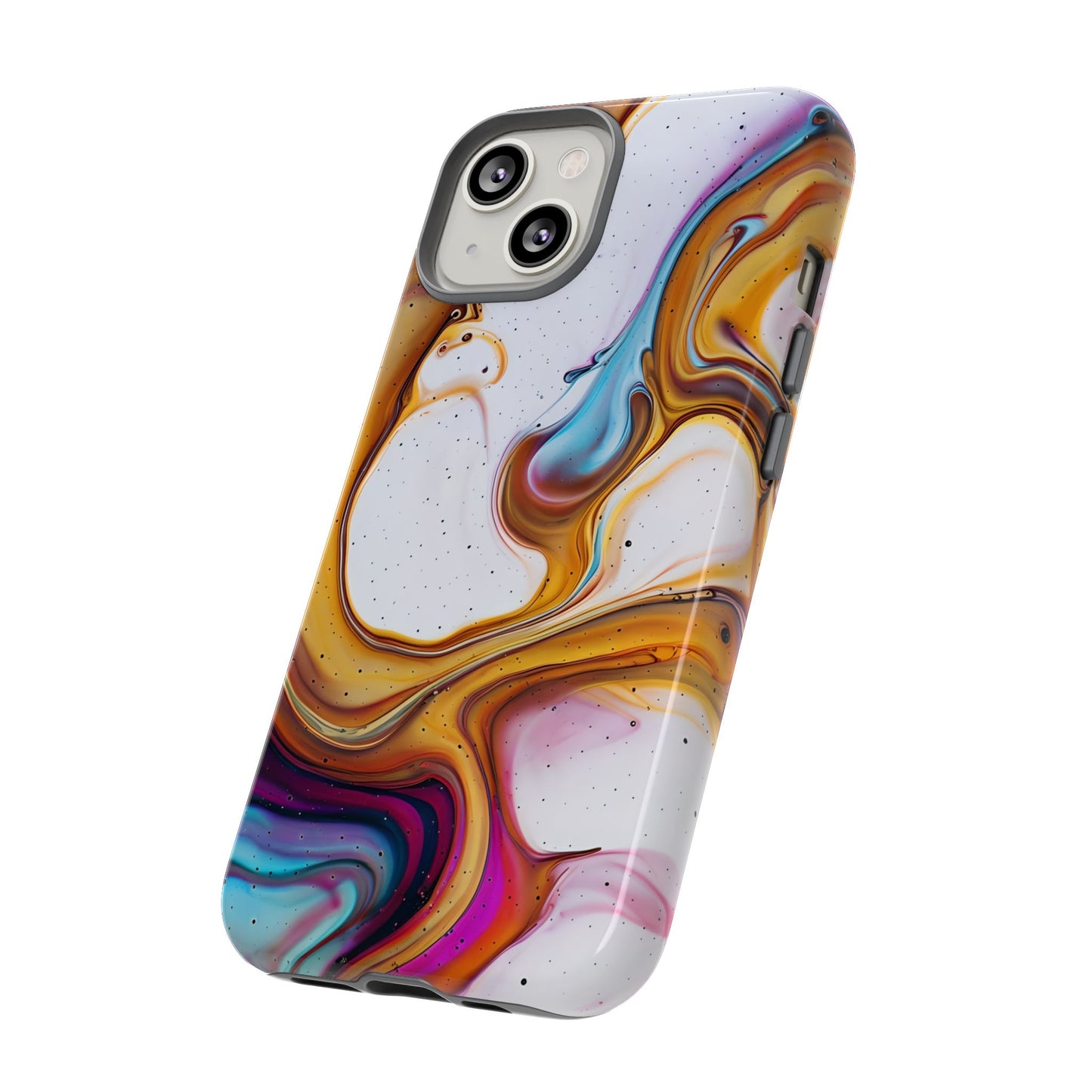 Artistic Phone Case, Tough Cases with Colorful Marble Design