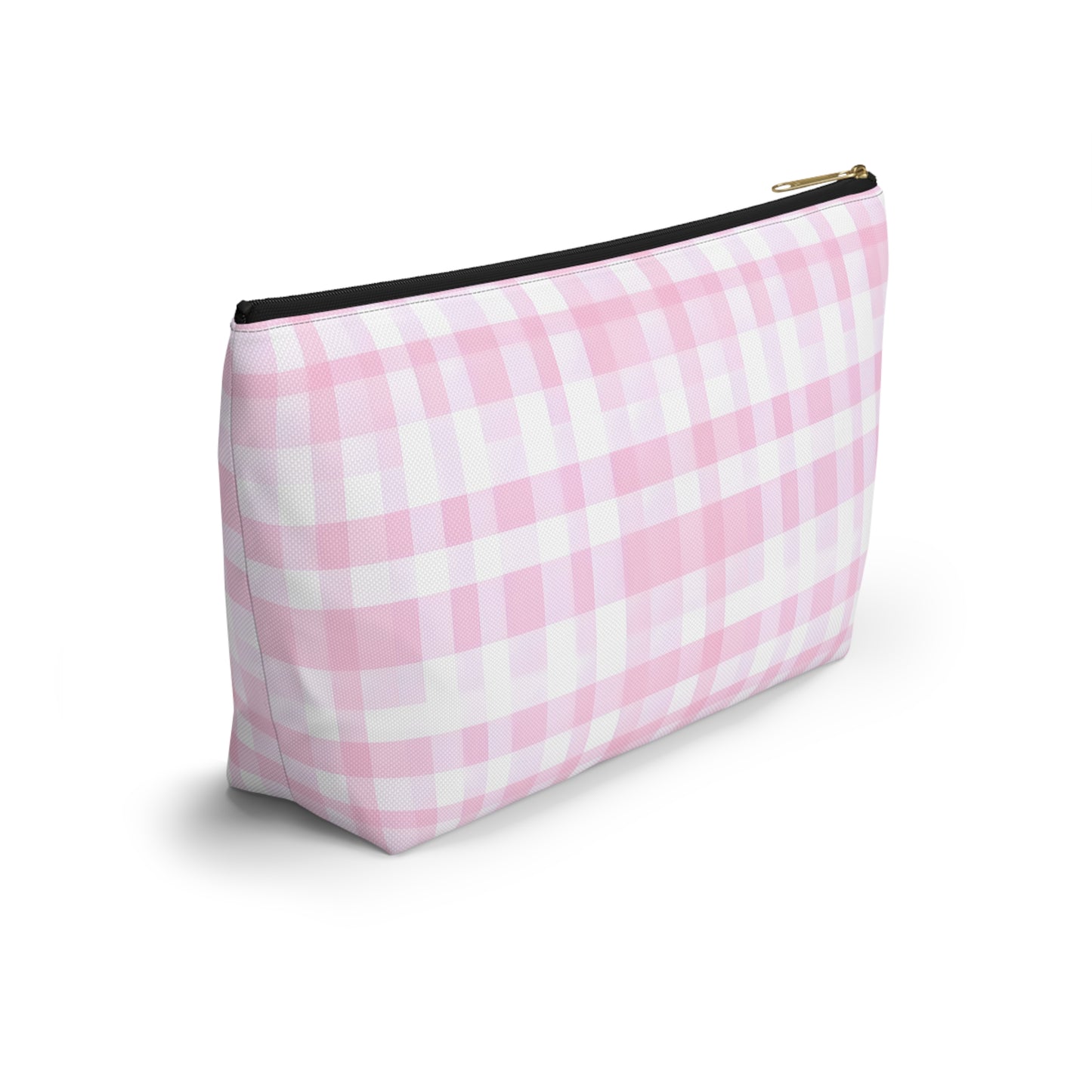 Chic Pink Plaid Accessory Pouch | Makeup Bag, Travel Organizer, Toiletry Case, Gift for Her, Cute Storage Solution