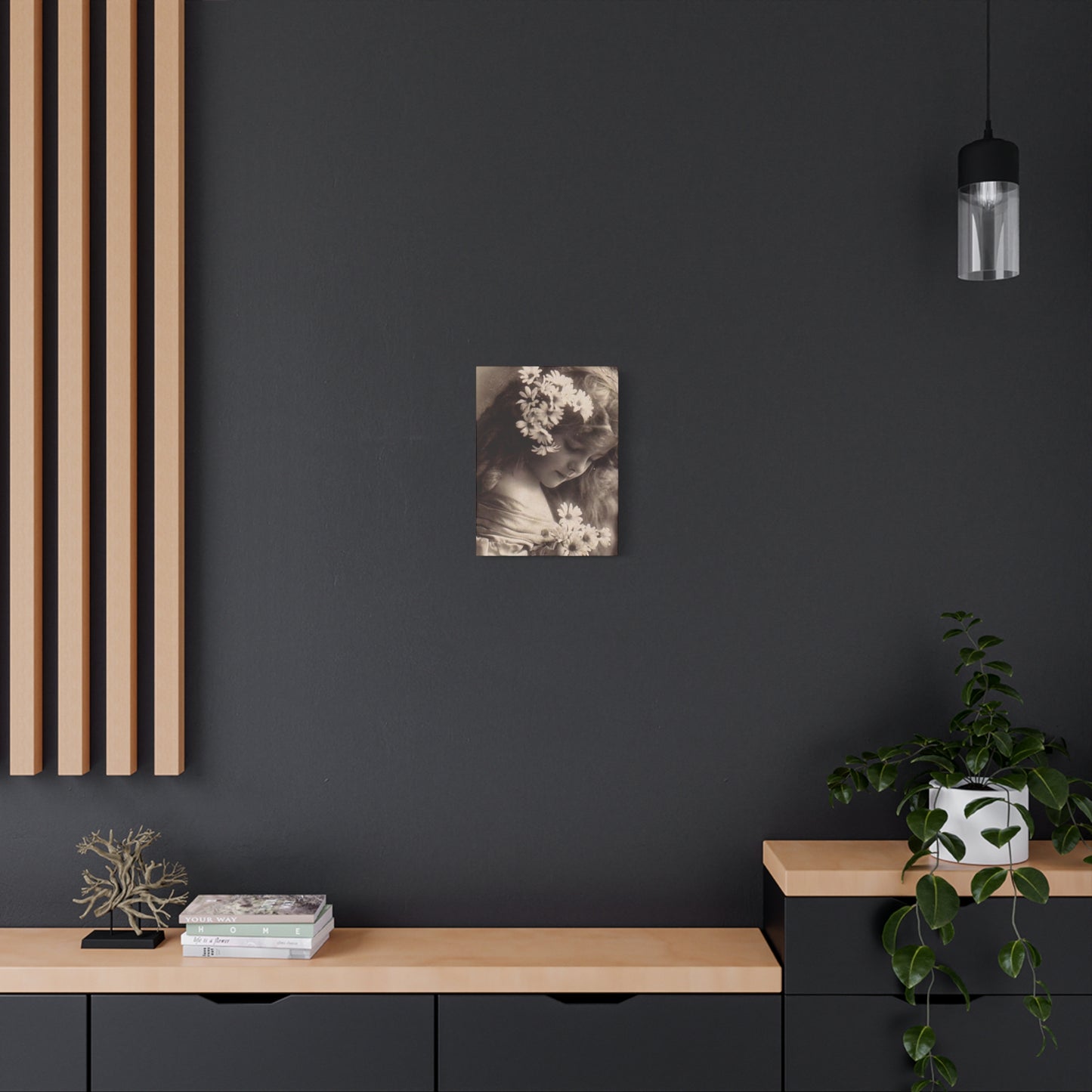 Vintage Floral Portrait Canvas