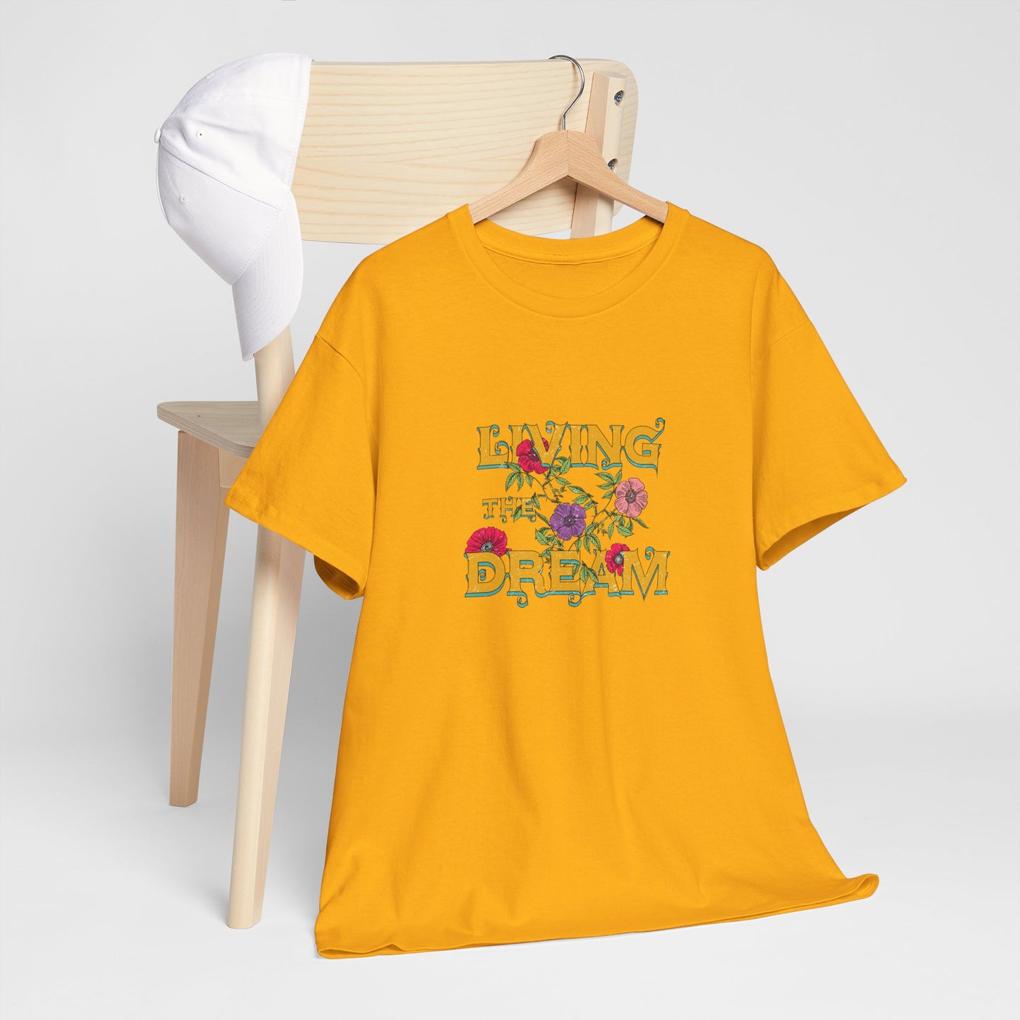 Living the Dream Floral Tee, Unisex Cotton T-Shirt, Inspirational Gift, Casual Everyday Wear, Flower Graphic Shirt, Summer Wardrobe [...]