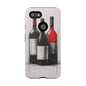 Wine Lover's Phone Case, Tough Phone Cover, Artistic Wine Design, Gift for Wine Enthusiasts, Customizable Case, Unique Wine Art