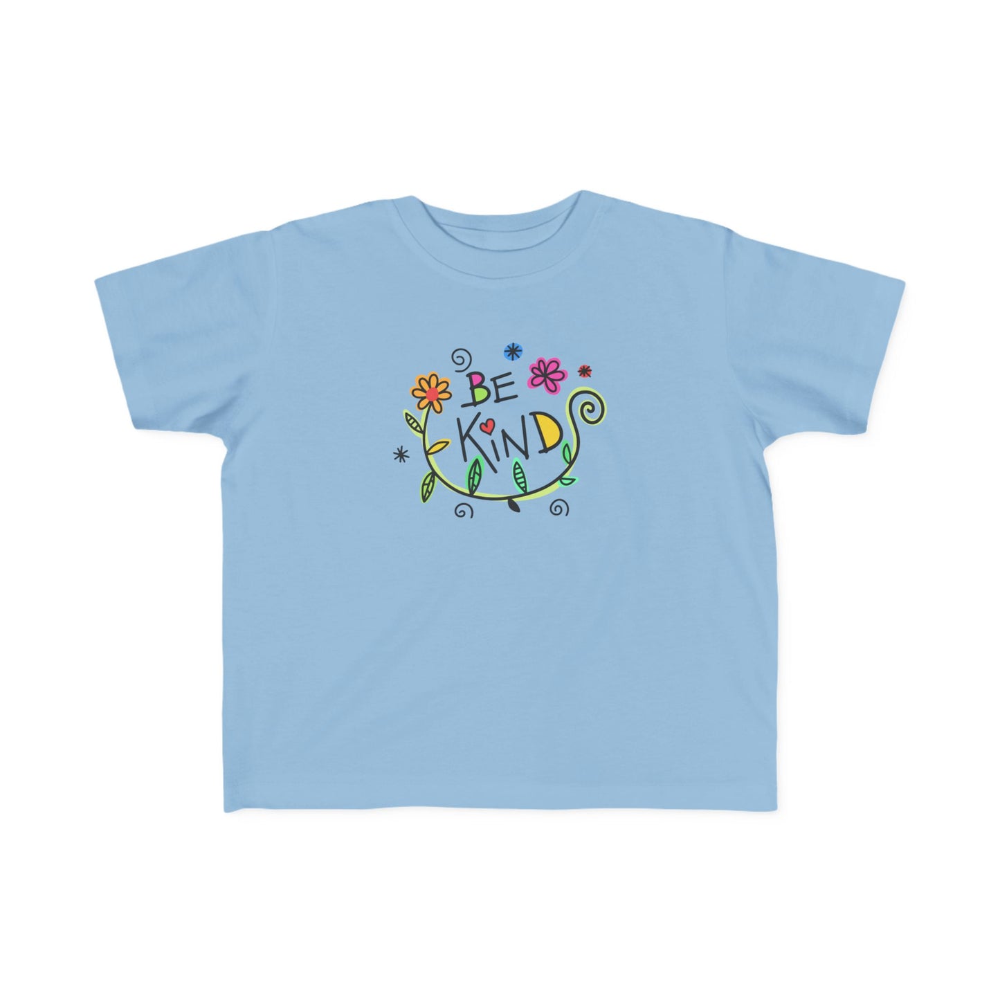 Whimsical Toddler Tee - 'Be Kind' Design, Cute Kids' Shirt, Floral Graphic Tee, Toddler Gift, Inspirational Apparel