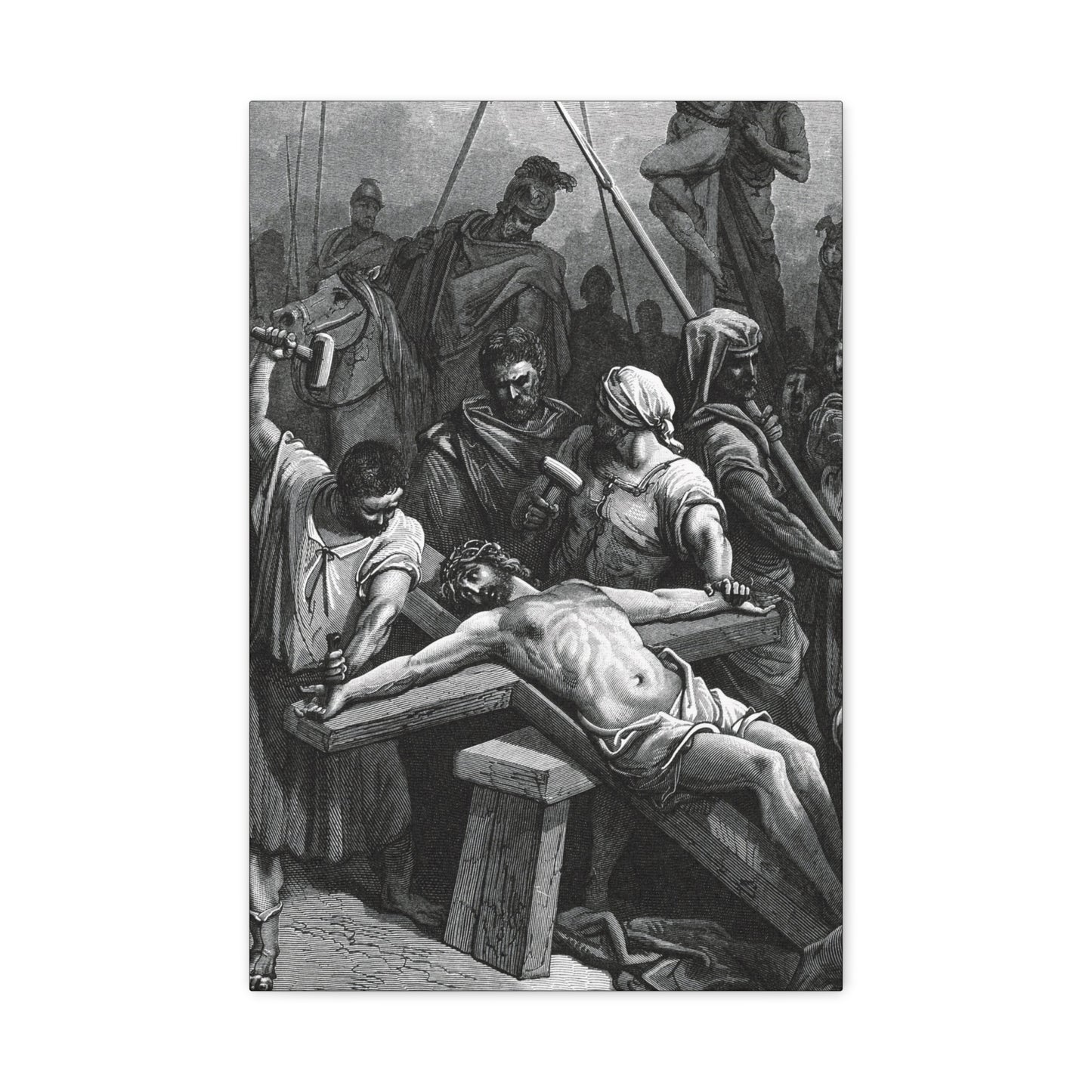 Crucifixion Art Matte Canvas Print – Stretched Religious Wall Decor