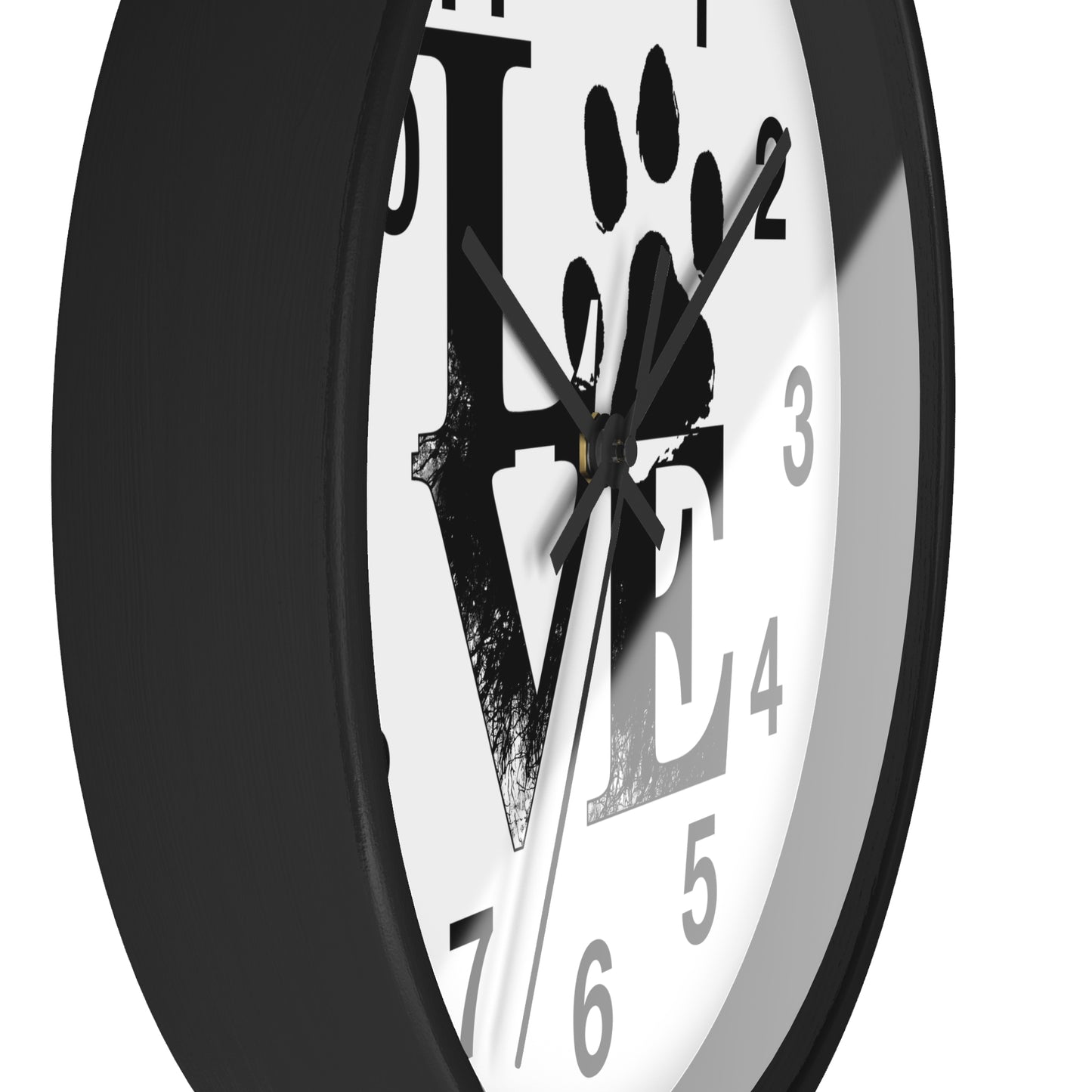Paw Print Love Wall Clock - Pet Lover Gift, Dog Clock, Cat Decor, Animal Wall Art, Home Decor