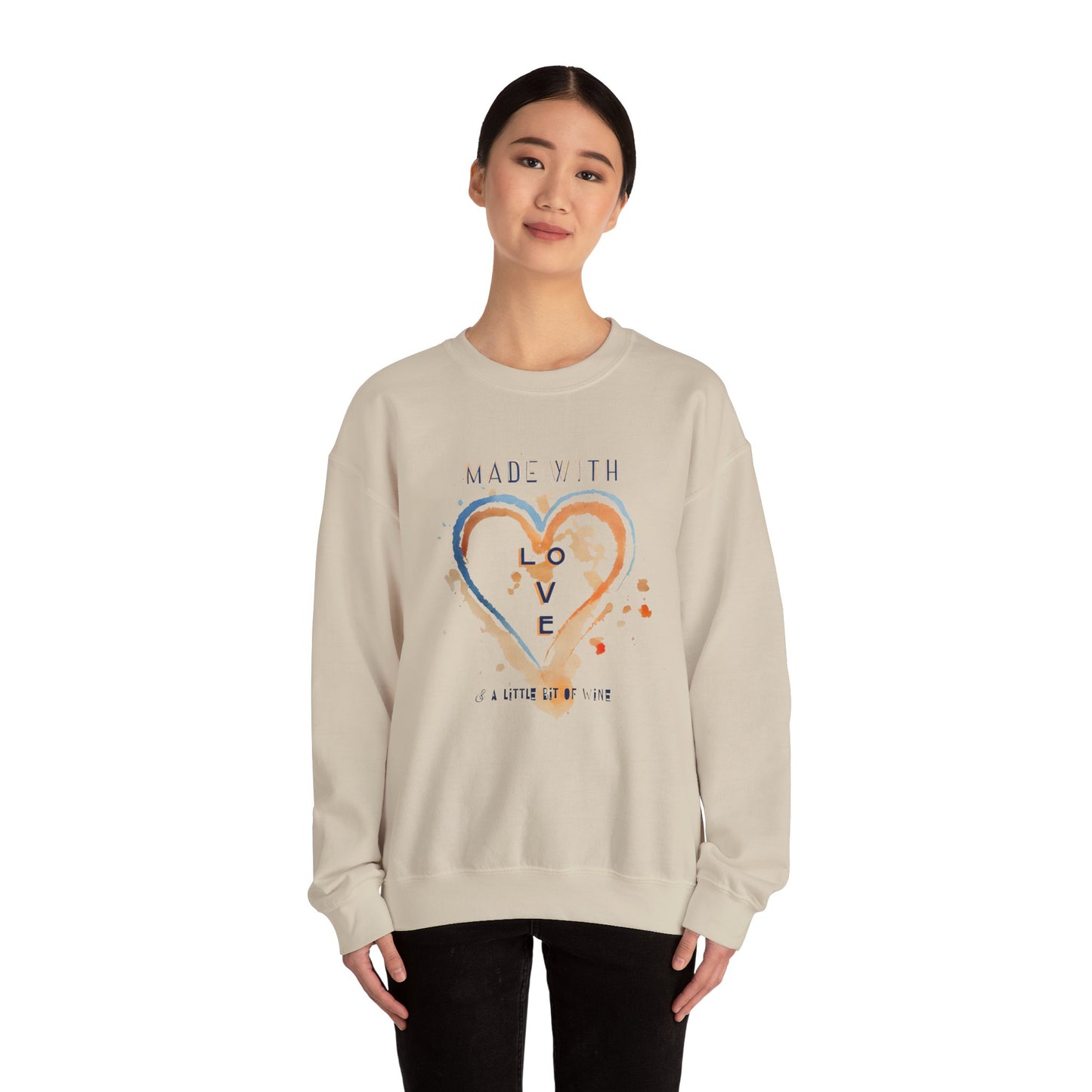 Made with Love Sweatshirt | Cozy Unisex Crewneck | Gift for Everyone | Perfect for Valentine’s Day, Birthdays, or Casual Wear