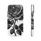 Elegant Floral Phone Case - Tough Cases, Black Rose Design, Floral Phone Cover, Stylish Phone Accessory, Gift for Her, Mother's Day