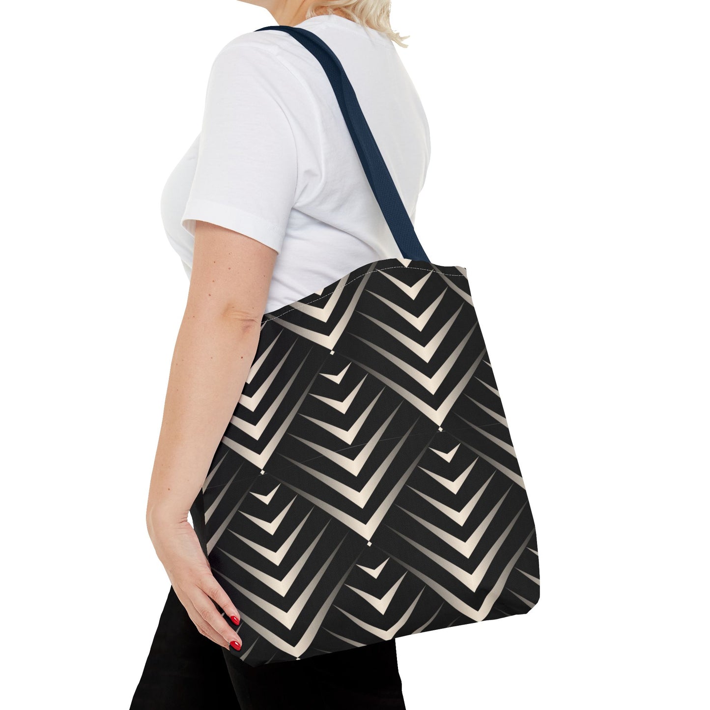 Chic Geometric Tote Bag, Stylish Everyday Bag, Reusable Shopping Tote, Eco-Friendly Gift, Fashion Accessory for All Occasions