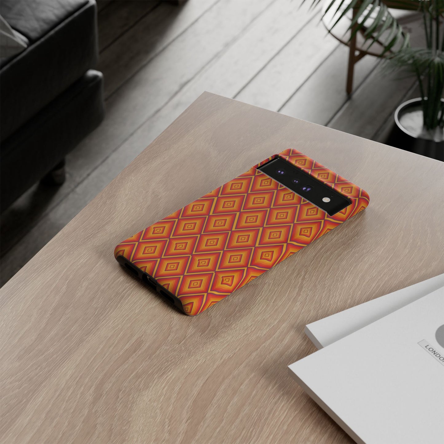 Geometric Phone Case, Tough Cases for Protection, Stylish Smartphone Cover, Vibrant Patterned Phone Accessory, Unique Gift Idea, [...]