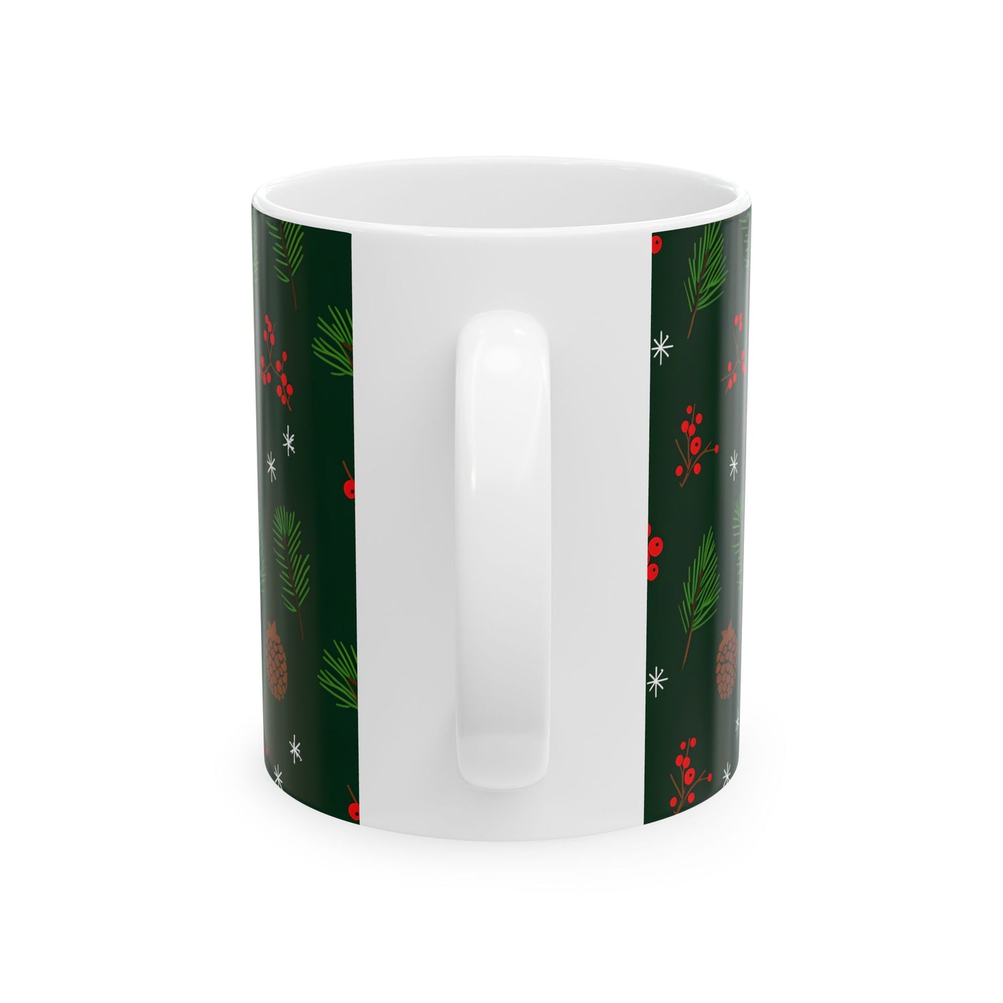 Festive Holiday Ceramic Mug, Christmas Coffee Cup, Winter Decor, Cozy Drinkware, Seasonal Gift, Holiday Celebration