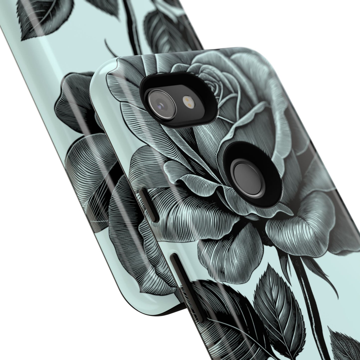 Elegant Floral Phone Case, Tough Cases for iPhones, Black Rose Design, Gift for Her, Stylish Phone Cover, Birthday Gifts