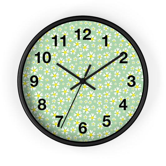 Floral Wall Clock, Rustic Home Decor, Spring Wall Art, Flower Design Clock, Unique Timepiece for Living Room, Gift for Her
