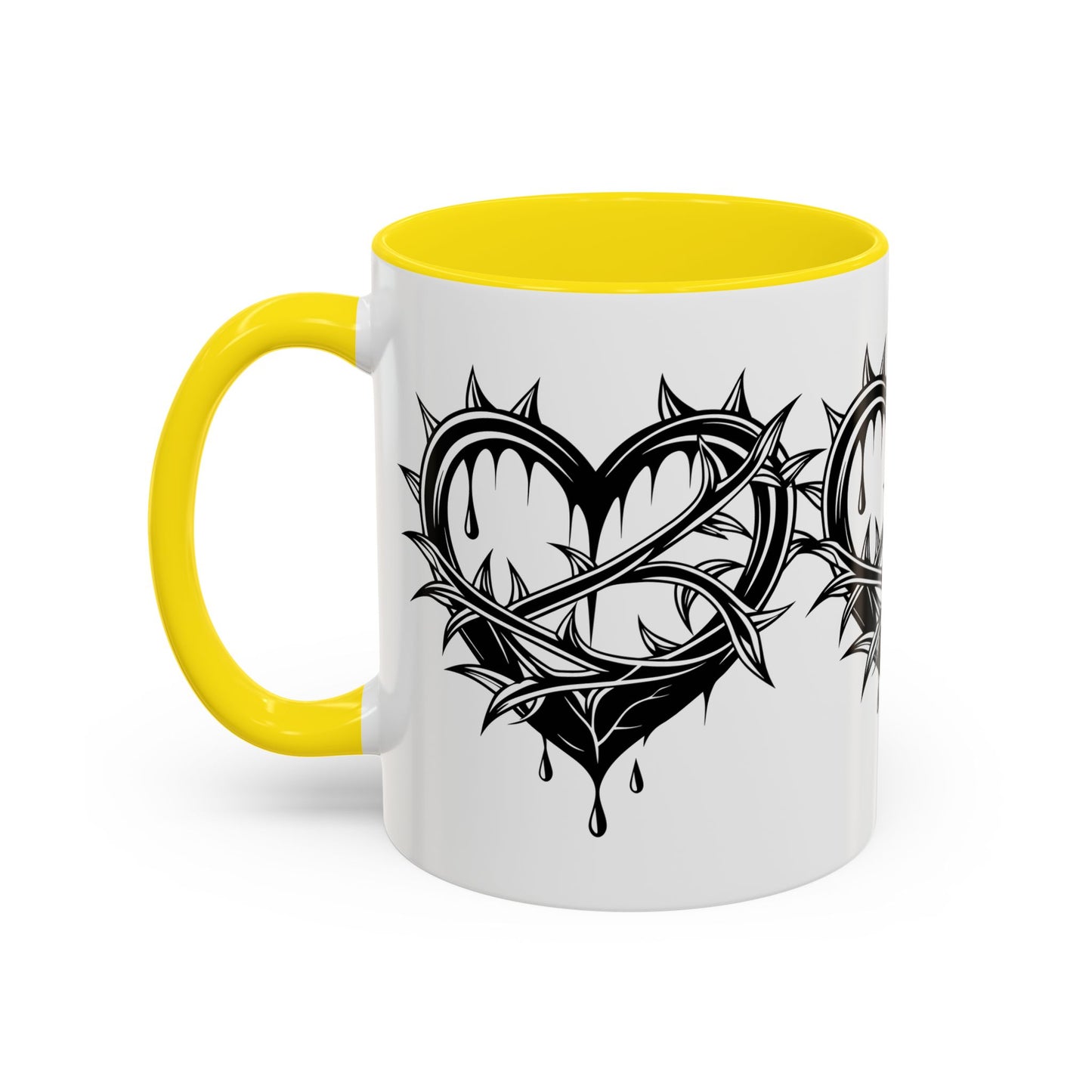 Gothic Heart Mug, Unique Art Coffee Cup for Gifting, Gothic Home Decor, Perfect for Friends, Gothic Style Drinkware