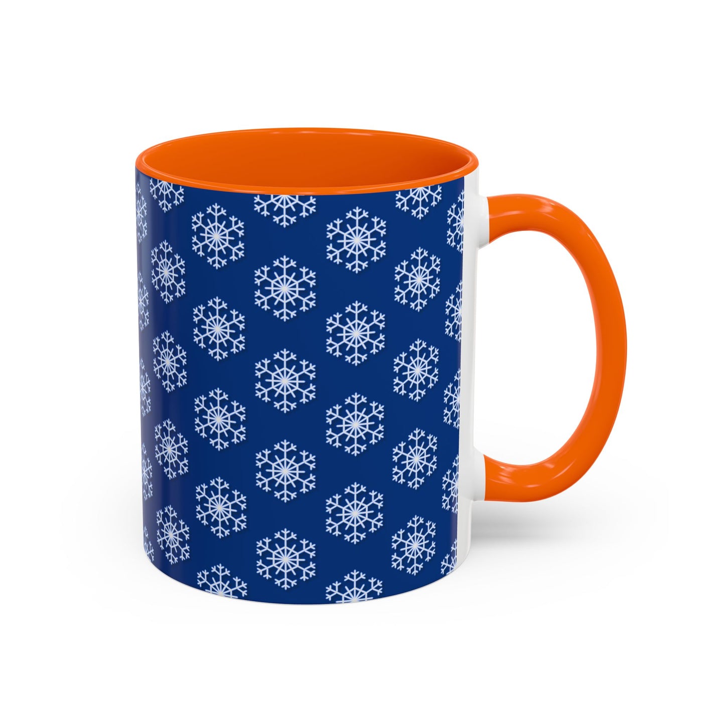 Blue Snowflake Accent Coffee Mug for Winter, Holiday Gift, Cozy Drinkware, Festive Kitchen Decor, Mug for Coffee Lovers, Tea Time Essential