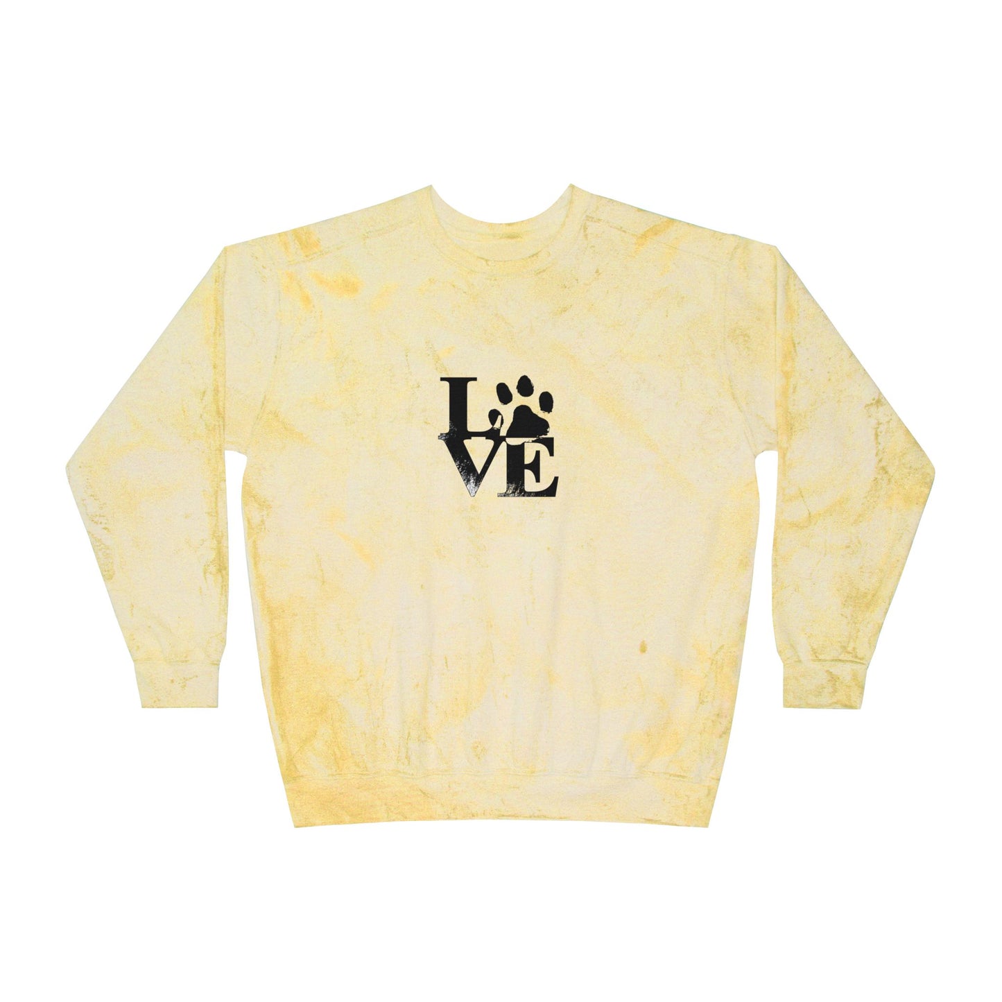 Colorful Love Pet-Inspired Crewneck Sweatshirt, Cozy Outdoor Wear, Gift for Dog Lovers, Casual Style, Perfect for Any Occasion
