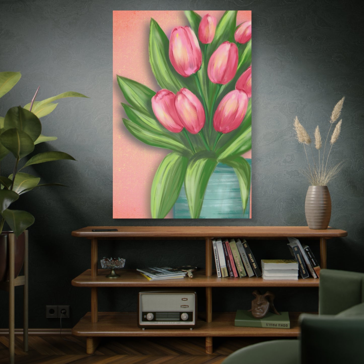 Matte Canvas, Stretched, 1.25" Tulips