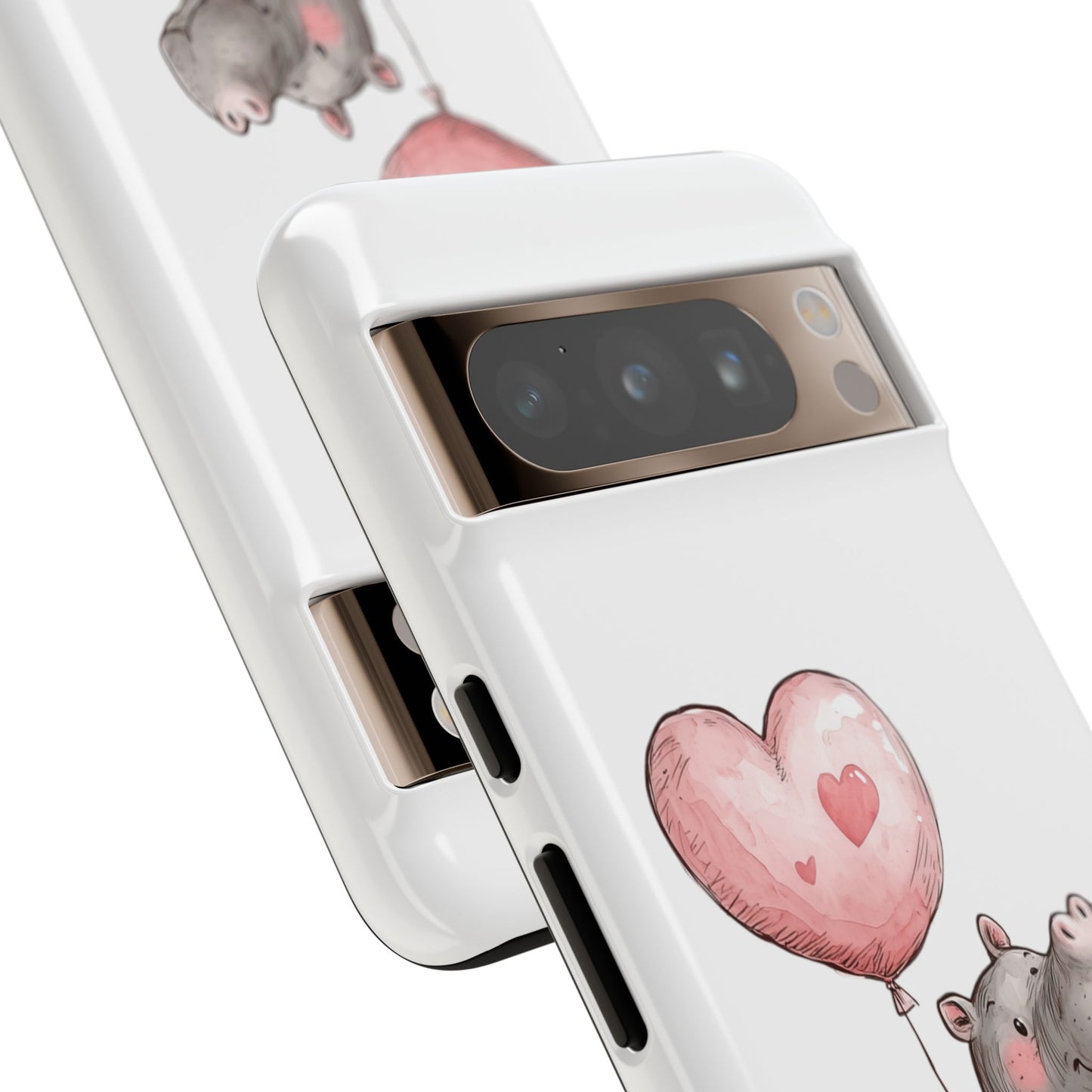 Cute Hippo Phone Case - Good Vibes Design, Animal Lover Gift, Fun Accessory, Birthday Present, Phone Accessories