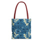 Floral Blue Peony Tote