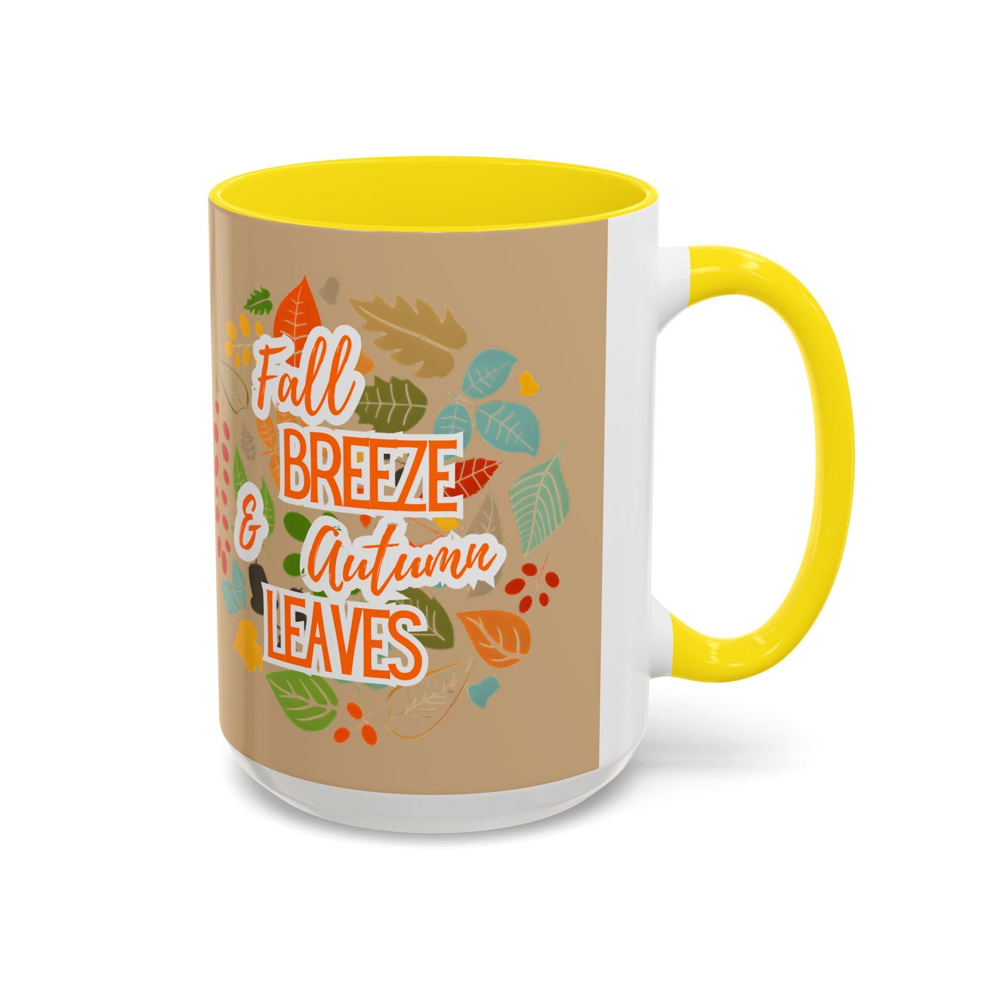 Fall Breeze & Leaves Coffee Mug, Autumn Mug, Seasonal Drinkware, Cozy Kitchen Decor, Perfect Gift for Fall Lovers