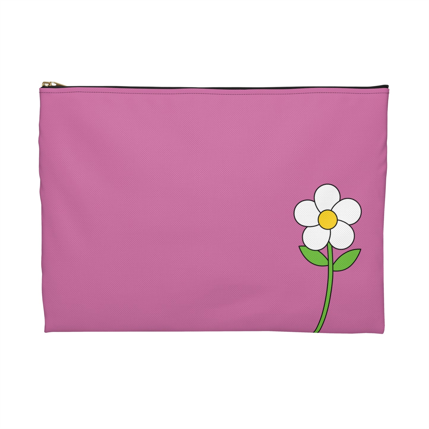 Flower Motif Accessory Pouch - Cute Makeup Bag, Travel Organizer, Floral Pencil Case, Gift for Her, Spring Decor