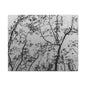 Canvas Wall Art — Monochrome Blurred Ferris Wheel with Tree Silhouettes