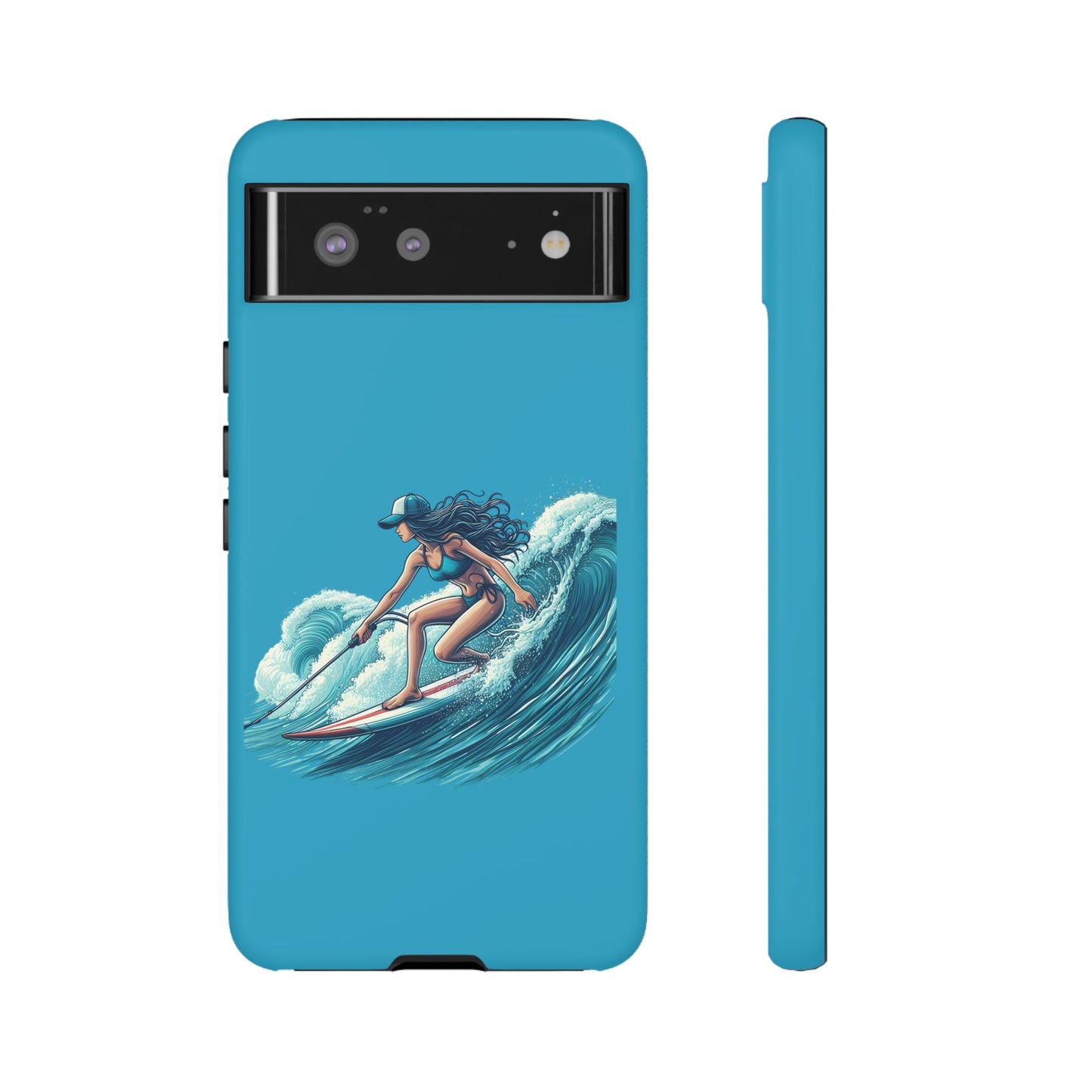 Surfing Phone Case, Coastal Vibes Phone Cover, Tough Cases for Beach Lovers, Ocean Art Phone Accessories, Summer Gift Idea