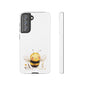 Bee Phone Case, Cute Bee Design, Tough Phone Cover, Gift for Nature Lovers, Floral Bee Mobile Case, Bee-themed Accessory