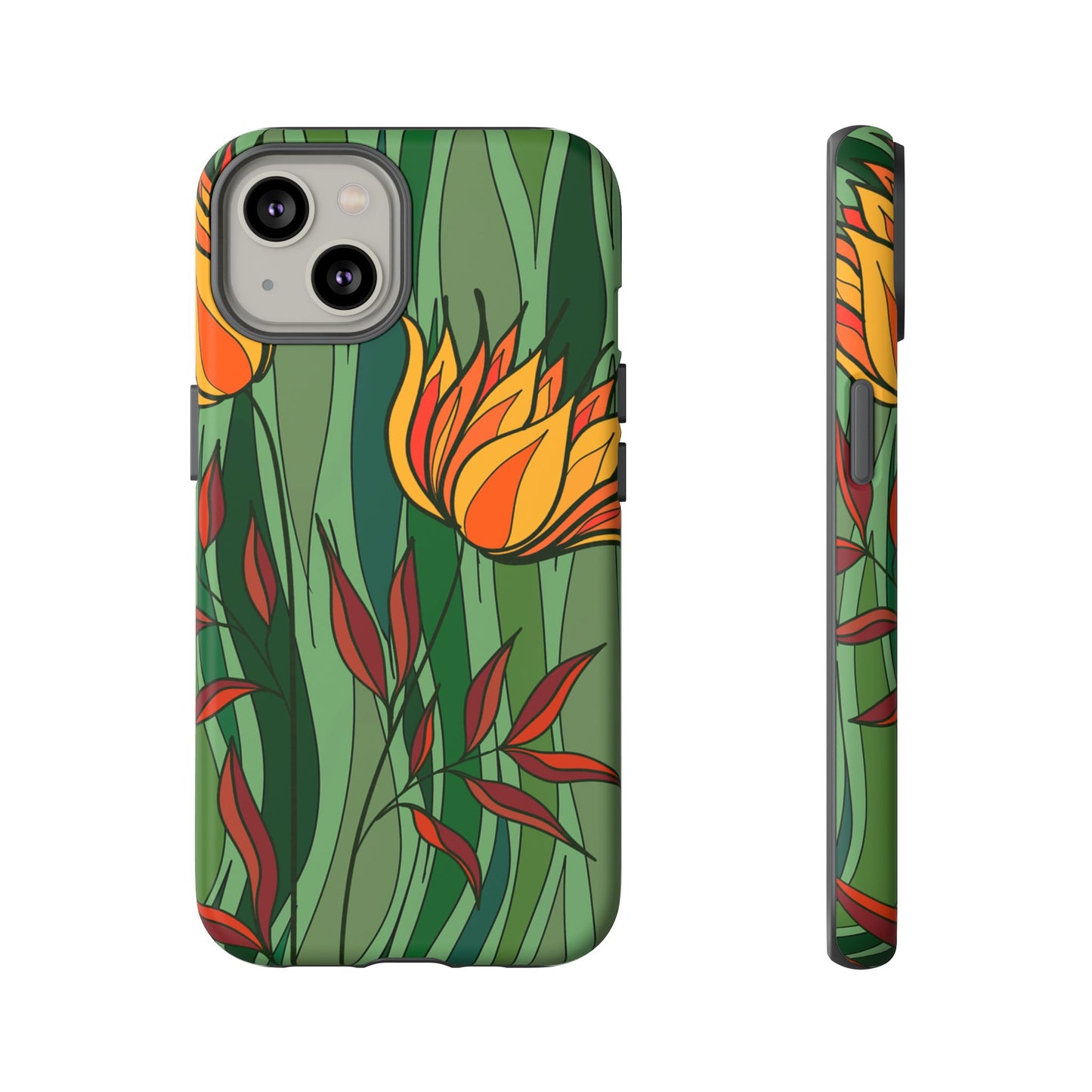 Vibrant Floral Phone Case, Nature-Inspired Tough Case, Eco-Friendly Cover, Unique Gift for Nature Lovers, Spring Decor